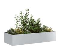 vidaXL Jardinière 200x80x40 cm Acier galvanisé, Pot de Fleurs, Support de Plantes, lit surélevé, Support de jardinière, bac à Plantes