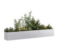 vidaXL Jardinière 280x40x40 cm Acier galvanisé, Pot de Fleurs, Support de Plantes, lit surélevé, Support de jardinière, bac à Plantes