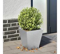 Jardinière 30x30x30 cm acier galvanisé, jardinière d'extérieur, boîte à fleurs, boîte de jardin, jardinière de patio, 851048