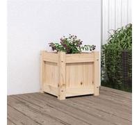 vidaXL Jardinière 31x31x31 cm bois de pin massif 837394 Beige G