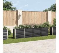 vidaXL Jardinière 320 x 40 x 77 cm Acier galvanisé Anthracite