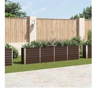vidaXL Jardinière 320x40x77 cm Acier galvanisé Marron