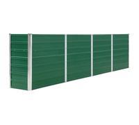 vidaXL Jardinière 320x40x77 cm - Acier galvanisé - Vert