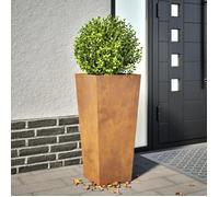 vidaXL Jardinière 35x35x75 cm acier corten, jardinière d'extérieur, boîte à fleurs, boîte de jardin, jardinière de patio, 851092