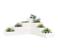 vidaXL Jardinière 4 niveaux 80,5 x 79 x 36 cm bois de pin massif blanc