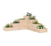 vidaXL Jardinière 4 niveaux – Pot de fleurs balcon/terrasse/patio, profondeurs variées, pin massif