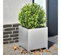vidaXL Jardinière 40x40x40 cm acier inoxydable, planteur, jardinière de patio, bac à fleurs, jardinière d'extérieur 851209 Gris G