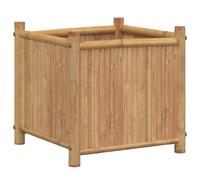 vidaXL Jardinière 40x40x40 cm Bambou, lit surélevé, Pot de Fleurs, Pot de Fleurs, bac à Fleurs, Pot de Jardin, Support de jardinière