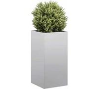 vidaXL Jardinière surélevée 40x40x80 cm acier galvanisé pot de fleurs 860708