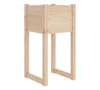 Jardinière Pot de Fleurs de Jardin Bac à Fleurs Lit Surélevé Terrasse Balcon Patio Extérieur 40x40x81 cm Bois Massif de Pin