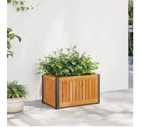 vidaXL Jardinière 45 x 30 x 27,5 cm Bois massif d'acacia et acier