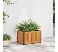 vidaXL Jardinière 45 x 30 x 27,5 cm Bois massif d'acacia et acier
