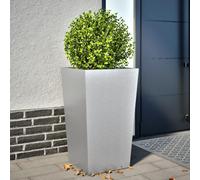 Jardinière 45x45x75 cm acier galvanisé, jardinière d'extérieur, boîte à fleurs, boîte de jardin, jardinière de patio, 851104