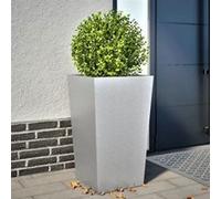 Jardinière 45x45x75 cm acier galvanisé, jardinière d'extérieur, boîte à fleurs, boîte de jardin, jardinière de patio, 851104