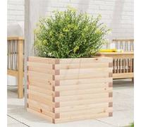 Jardinière 50x50x45,5 cm bois de pin massif, jardinière d'extérieur, bac à fleurs, boîte à plantes, jardinière de terrasse, jardinière d'herbes