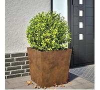 vidaXL Jardinière 50x50x50 cm Acier résistant aux intempéries, jardinière d'extérieur, boîte à Fleurs, boîte de Jardin, jardinière de Patio, boîte à Plantes