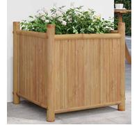 vidaXL Jardinière 50x50x50 cm bambou, lit surélevé, pot de fleurs, pot de fleurs, bac à fleurs, pot de jardin, support de 366465