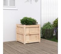 Vidaxl Jardinière 50x50x50 Cm Bois De Pin Massif