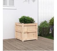 vidaXL Jardinière 50x50x50 cm bois de pin massif Marron 837414