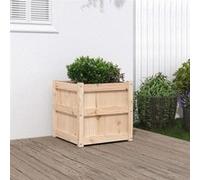 vidaXL Jardinière 50x50x50 cm bois de pin massif Marron 837414