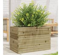 vidaXL Jardinière 70x40x45,5 cm Bois de pin imprégné, jardinière d'extérieur, bac à Fleurs, boîte à Plantes, jardinière de terrasse