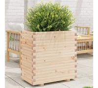 Jardinière 70x40x72,5 cm bois de pin massif, jardinière d'extérieur, bac à fleurs, bac à tomates, jardinière de terrasse, bac à pommes de terre