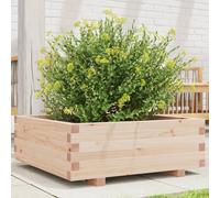 Vidaxl Jardinière 70x70x26,5 Cm Bois De Pin Massif