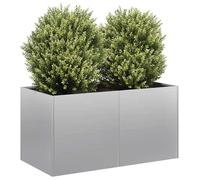 vidaXL Jardinière 80x40x40 cm Acier galvanisé, Pot de Fleurs, Support de Plantes, lit surélevé, Support de jardinière, bac à Plantes