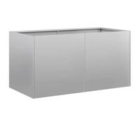 Jardinière 80x40x40 cm acier galvanisé, pot de fleurs, support de plantes, lit surélevé, support de jardinière 860673