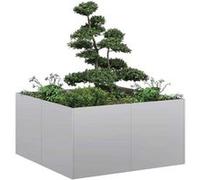 vidaXL Jardinière 80x80x40 cm Acier galvanisé, Pot de Fleurs, Support de Plantes, lit surélevé, Support de jardinière, bac à Plantes