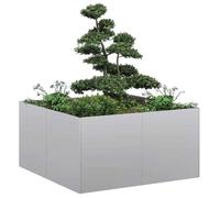 vidaXL Jardinière 80 x 80 x 40 cm acier galvanisé