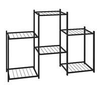 vidaXL Étagère pour plantes Jardinière présentoir 83x25x60 cm Noir Fer