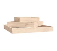 Vidaxl Jardinière 83x83x27 Cm Bois Massif De Pin