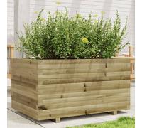 vidaXL Jardinière 90x60x49,5 cm bois de pin imprégné, jardinière d'extérieur, bac à fleurs, boîte à plantes, jardinière de terrasse