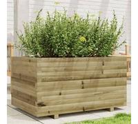 vidaXL Jardinière 90x60x49,5 cm bois de pin imprégné, jardinière d'extérieur, bac à fleurs, boîte à plantes, jardinière de 847387 Marron G
