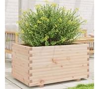 vidaXL Jardinière 90x60x49,5 cm bois de pin massif, jardinière d'extérieur, bac à fleurs, bac à tomates, jardinière de 3282564 Marron G