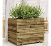 vidaXL Jardinière 90x60x72 cm bois de pin imprégné, jardinière d'extérieur, bac à fleurs, bac à tomates, jardinière de 3282648 Marron G