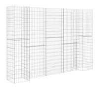 vidaXL Jardinière à gabion en H Fil d'acier 260x40x180 cm 145664