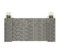 vidaXL Jardinière à Gabion en H Panier de Gabion Parterre Surélevé de Fleurs Plantes Jardin Terrasse Extérieur Fil d'Acier 145662