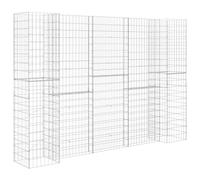 vidaXL Jardinière à Gabion en H Panier de Gabion Parterre Surélevé de Fleurs Plantes Jardin Terrasse Extérieur Fil d'Acier 145664