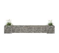 vidaXL Jardinière à Gabion en H Panier de Gabion Parterre Surélevé de Fleurs Plantes Jardin Terrasse Extérieur Fil d'Acier 145658