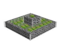 vidaXL Jardinière en gabion Acier galvanisé 120x120x20 cm 141625