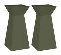 Vidaxl Ensemble De Supports De Plantes Vert Olive Métal 35 X 35 X 73 Cm