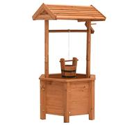 vidaXL Jardinière à Puits à Souhait de Jardin Plantes Fleurs Pelouse Décoration de Jardin Arrière-Cour Extérieur 40x40x84cm Bois de Sapin