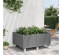 vidaXL Jardinière à roulettes gris clair 100x80x54 cm PP367982 Gris clair G