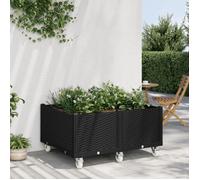 vidaXL Jardinière à Roulettes, Lit Surélevé de Jardin avec Roues, Pot de Fleurs, Bac à Plantes, Boîte de Plantation Patio 367987