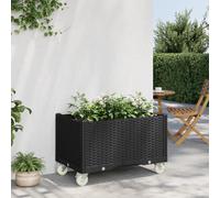 Vidaxl Jardinière À Roulettes Noir 80x50x54 Cm Pp