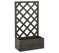 vidaXL Jardinière à treillis de jardin Bois de sapin 50x25x90 cm Orange Balcon