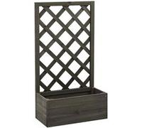 Bois de Sapin Jardinière à Treillis de Jardin Orange 50x25x90 cm Balcon vidaXL