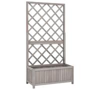 Vidaxl Jardinière À Treillis De Jardin Gris 70x30x135 Cm Bois De Sapin Gris
